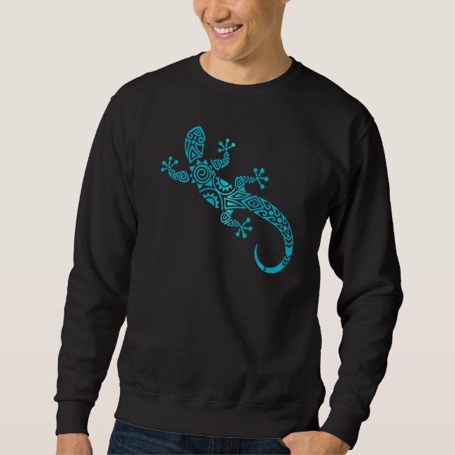 Moletom Love Geckos Tribal Lizard Chameleon Gecko Tattoo (Frente)