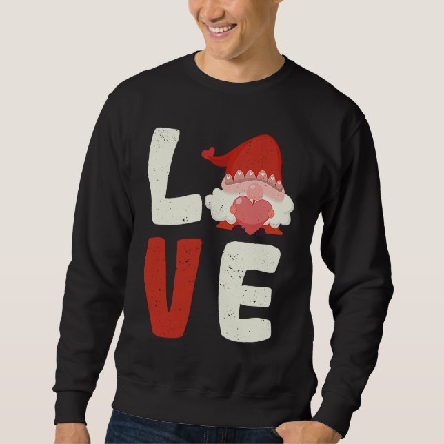 Moletom Love Gnome Valentine's Day  V Day Gnomes  Couples (Frente)