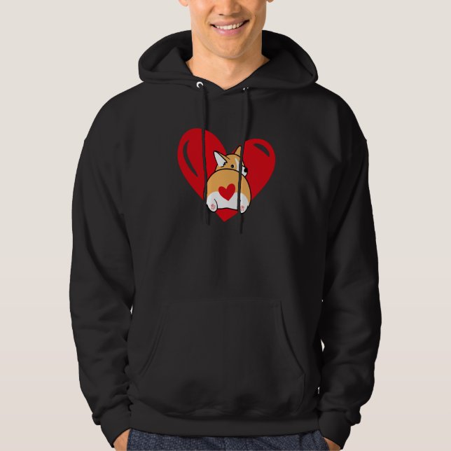 Moletom Love Heart Graphic Valentine's Day Corgis Boys Kid (Frente)