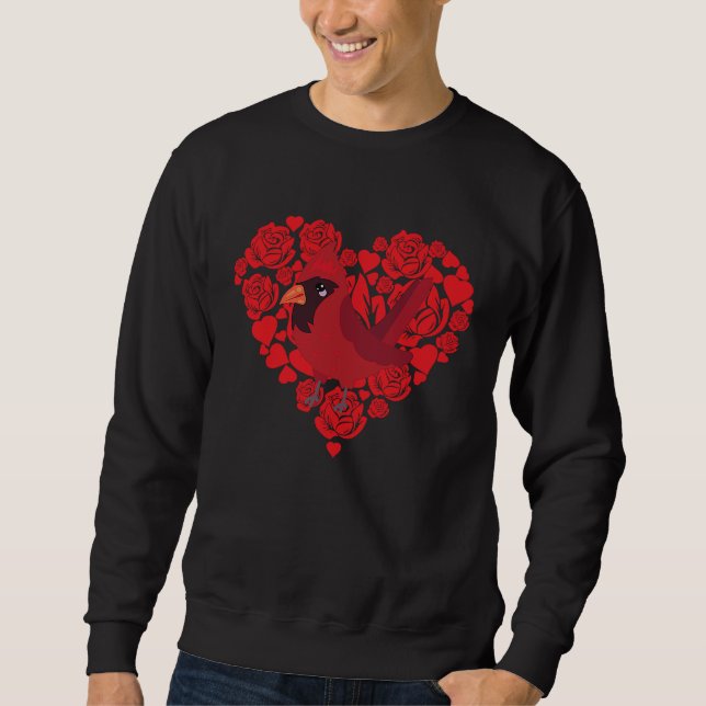 Moletom Love Heart Valentine's Day Roses Cardinal Boys Kid (Frente)