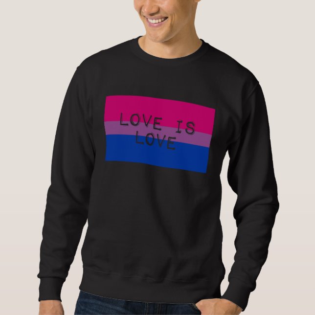 Moletom Love Is Love Cute Gay Bisexual Pride Flag Aestheti (Frente)