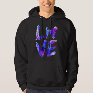 Moletom Love Labradoodle Watercolor Blue Dog Mãe Pai 1