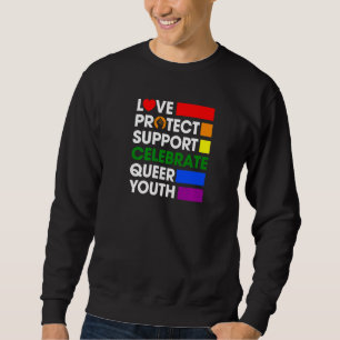 Moletom Love Protect Support Celebrate Queer Youth Lgbtq G