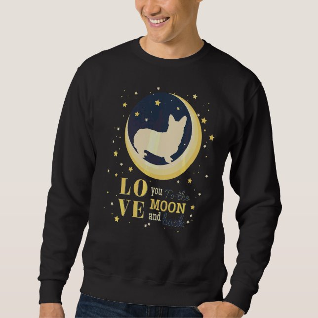 Moletom Love Welsh Corgi Dog To Moon (Frente)