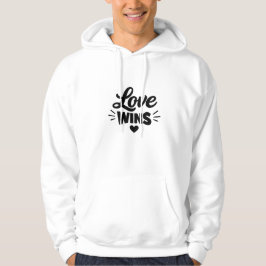 Moletom Love Wins Inspirational Quote Hoodie