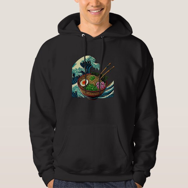 Moletom Lover de sopa de Comida de Arte Onda Japonesa Culi (Frente)