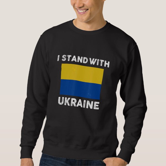 Moletom Lover Ucraniano I fica com a bandeira da Ucrânia (Frente)