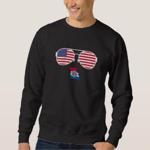 Moletom Loving Missouri Flag e USA Flag Sunglass Orud