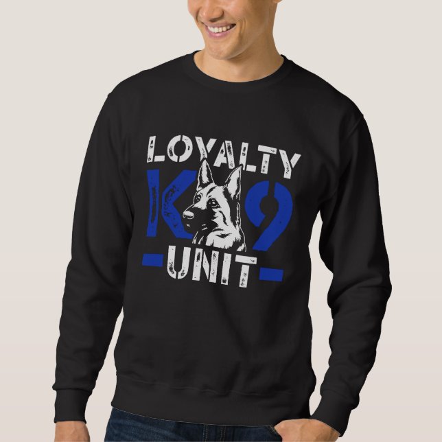 Moletom Loyalty K9 Police Dog Unit Blue Line K9 Police Off (Frente)