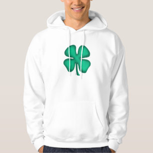 Moletom Lucky 4 Leaf Irish Clover White sweatshirt