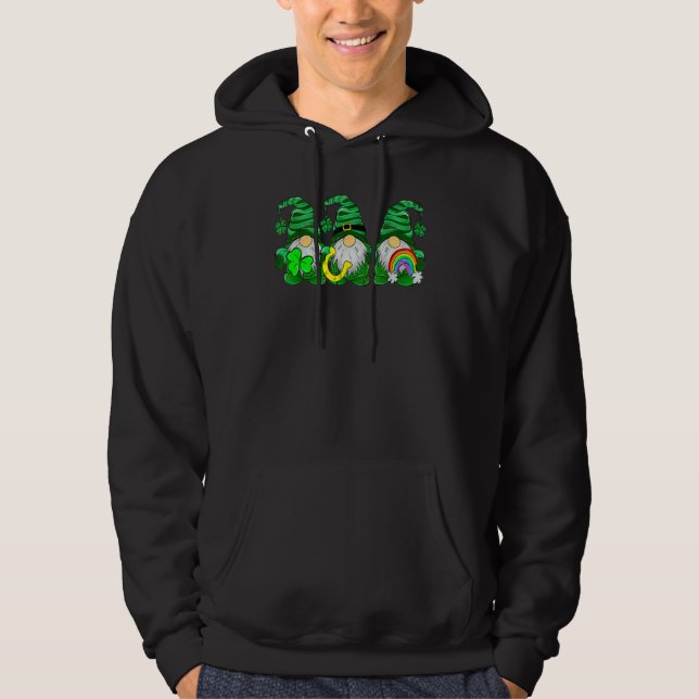 Moletom Lucky Rainbow Gnome Happy St Patrick's Day Kids Wo (Frente)