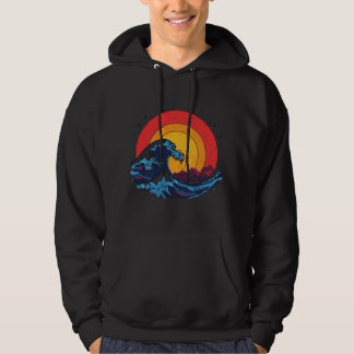 Moletom LUUX Retro Cosmic Sunset Wave - Arte Vintage dos A