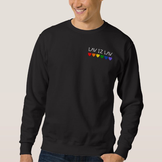 Moletom Luv Iz Luv Phonetic Love Is Lgbt Flag Pride M (Frente)