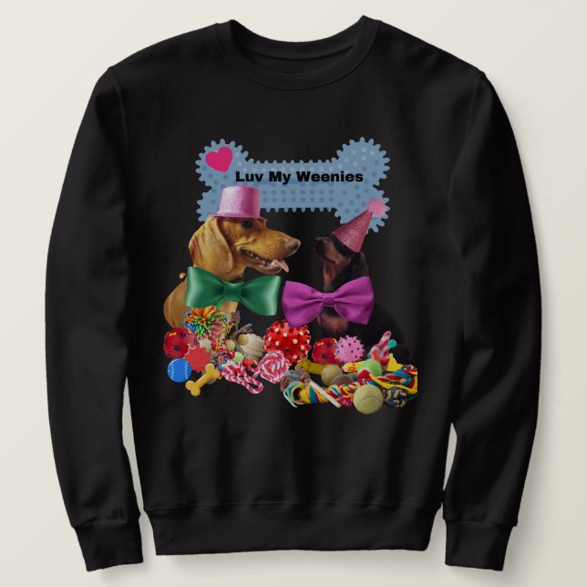 Moletom Luv My Weenes Black Sweatshirt Men/Women (Frente do Design)