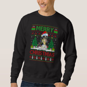 Moletom Luzes de Árvore de Natal Cachorro Ugly Santa Shih