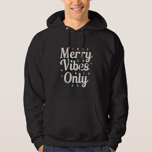 Moletom Luzes de Natal da Família Combinando Apenas Vibraç (Frente)