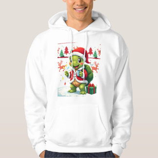 Moletom Luzes de Natal Tartaruga Papai Noel Feio Natal Tar