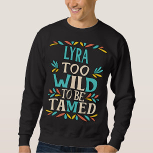 Moletom LYRA Nome Fofo Retro Raparigas Wildflower LYRA Nom