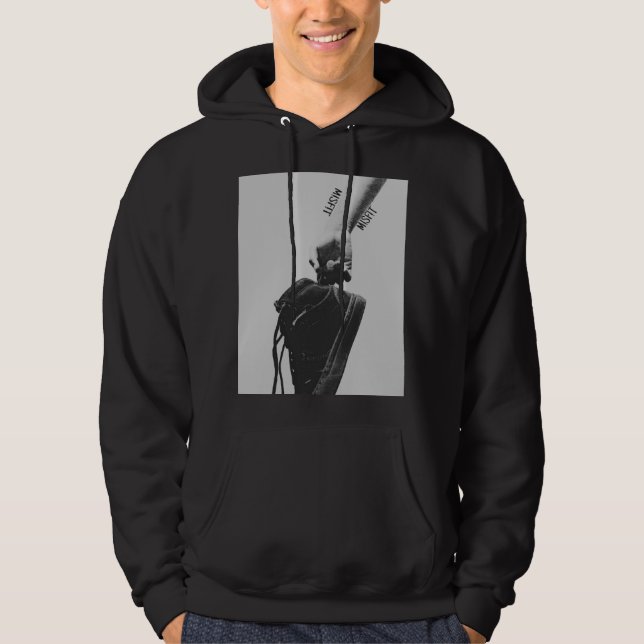 Moletom M preto! SF! Logotipo Hoddie de T (Frente)