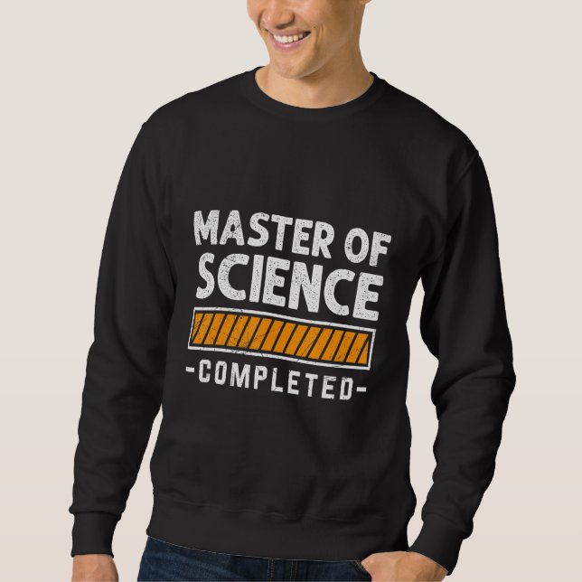 Moletom M Sc concluído Mestrado Master of Science 2 (Frente)
