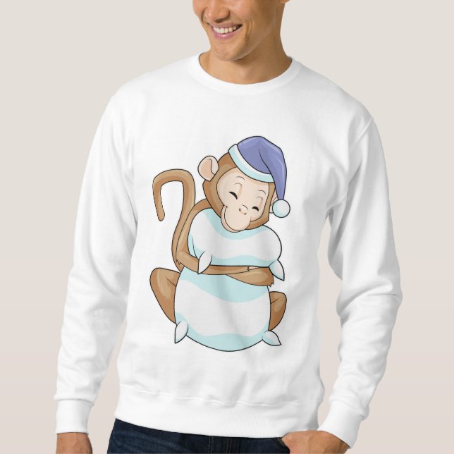 Moletom Macaco com Travesseiro & Sonolento (Frente)