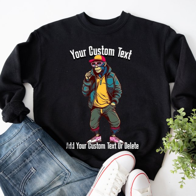 Moletom Macaco Engraçado e Elegante Moda Animal (Criador carregado)