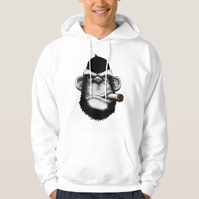 Moletom Macaco Fumando Charuto Premium (Frente)