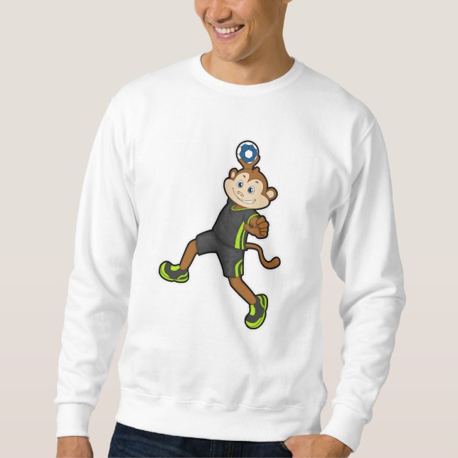 Moletom Macaco no jogador de Handball com Handball (Frente)