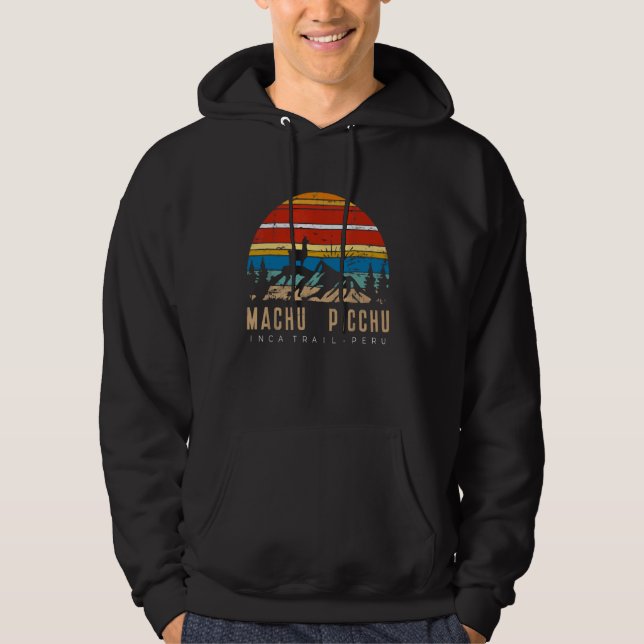 Moletom Machu Picchu Retro Lama - Cuzco Peru - Peru Inca (Frente)