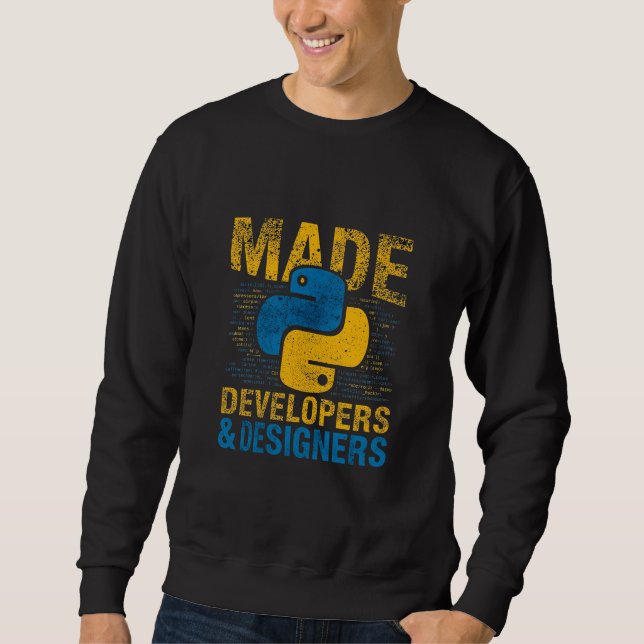 Moletom Made For Developers and Designers Python Programme (Frente)