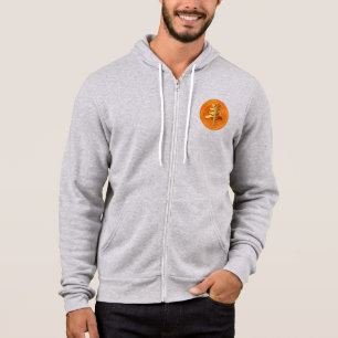Moletom Madeira Capata Ram Chinês Ano Zodíaco Zip Hoddie
