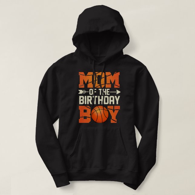 Moletom Mãe Da Mãe De Basquete De Aniversário (Frente do Design)