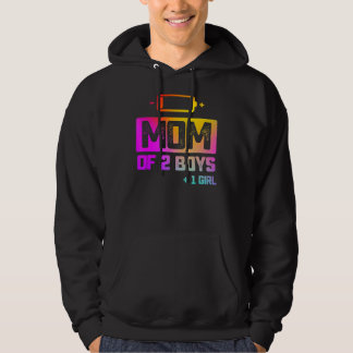 Moletom Mãe De 2 Rapazes 1 Menina Bateria Baixa