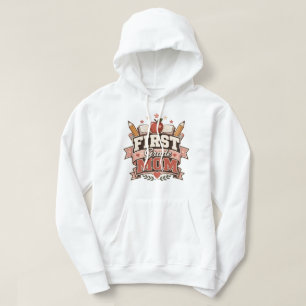 Moletom Mãe de aluno da primeira série design retrô escola