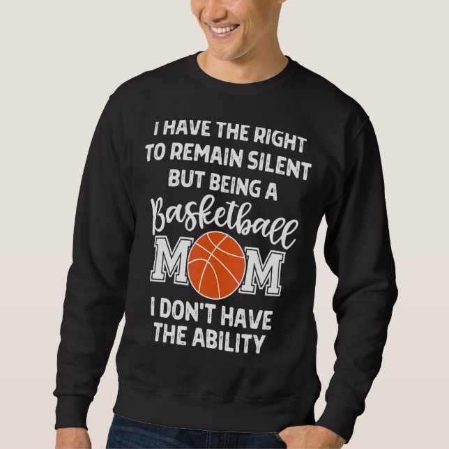 Moletom Mãe De Basquete Para Mulheres De Leve Basquete Mãe (Frente)