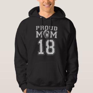 Moletom Mãe De Futebol Orgulhosa Personalizada Número 18 P