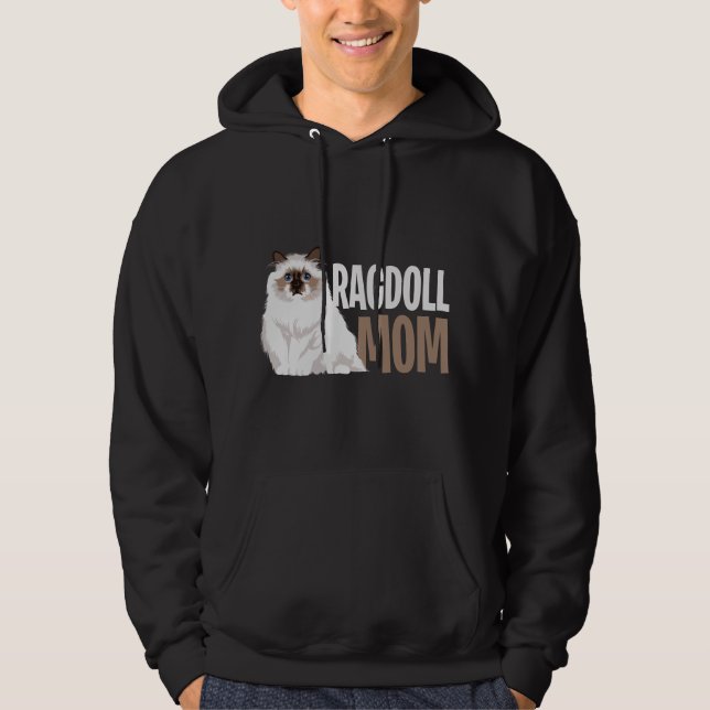 Moletom Mãe de Gato Ragdoll Divertida Amantes de Proprietá (Frente)