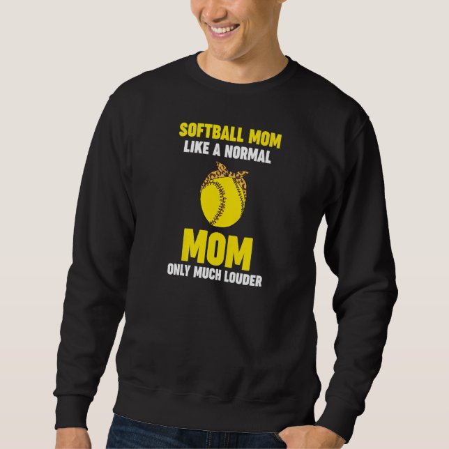 Moletom Mãe de softball feminino como uma mãe de softball  (Frente)