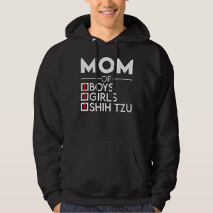 Moletom Mãe De Um Rapaz, Uma Rapariga E Um Shih Tzu