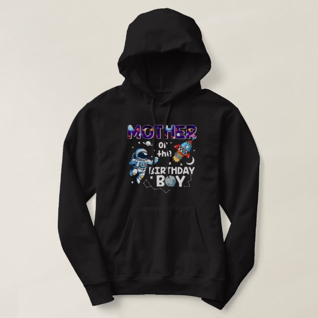 Moletom Mãe Do Tema Espacial Do Astronauta De Aniversário (Frente do Design)