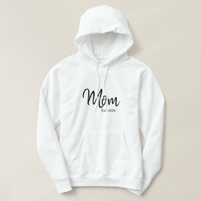 Moletom Mãe Estabelecida em Letra Preta (Frente do Design)
