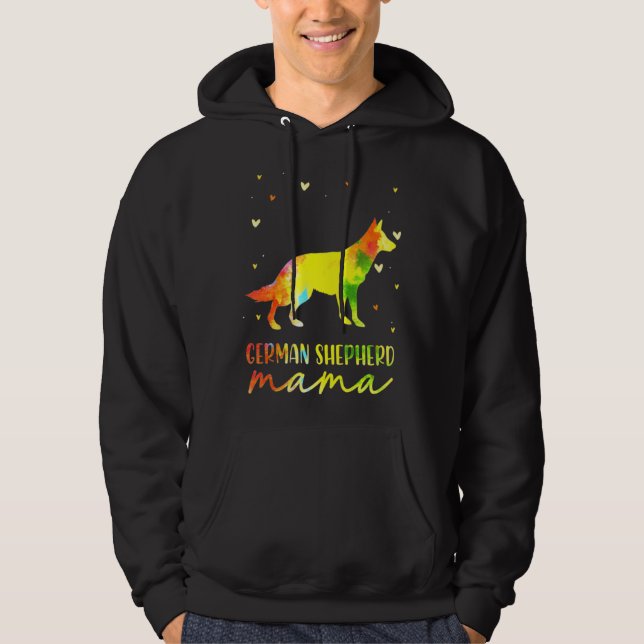 Moletom Mãe German shepherd Colorida (Frente)