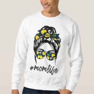 Moletom Mãe Vida para mulheres limão amarelo Óculos de sol