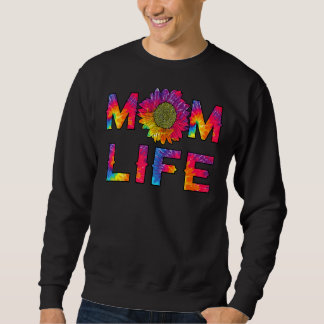 Moletom Mãe Vida Sunflower Tie Dye Hippie Mamães Mães D