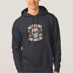 Moletom MAGA mexicanos não vão a lugar nenhum crânio de aç