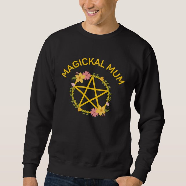 Moletom Magickal Mum Midsummer Pentacle Wiccan Pagan Cheek (Frente)