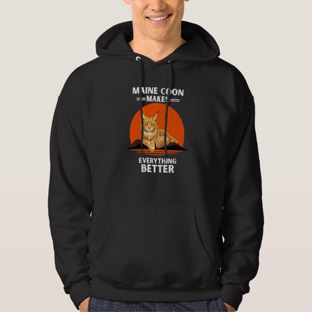 Moletom Maine Coon Antigo Torna Tudo Melhor Retro (Frente)