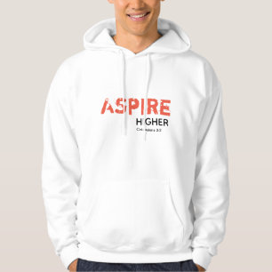 Moletom MAIS ALTO ASPIRE inspira cristão branco