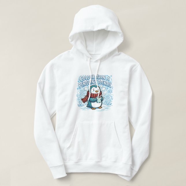 Moletom Mais Frio que a unha do pé de um pinguim – Inverno (Frente do Design)