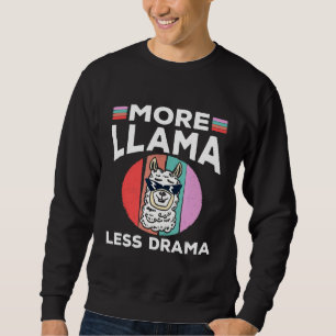 Moletom Mais Llama Menos Drama Slogan estampa  Animal de V